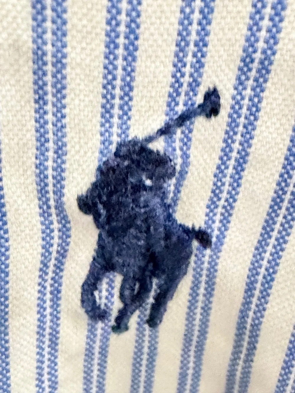 Polo Ralph Lauren Lowell Dress Shirt Mens 18 32/33 Blue Stripe 100% Cotton